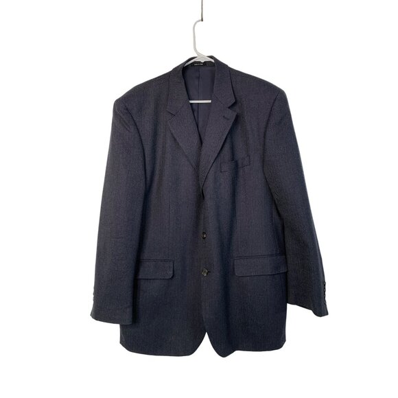 Chaps Men's 44R Gray Blazer 100% Lambswool Classic Fit 3-Button Jacket 7257 - Picture 2 of 8